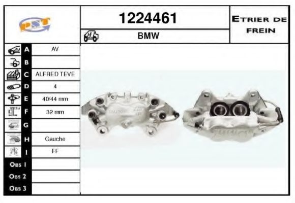 SNRA 1224461 Тормозной суппорт SNRA для BMW