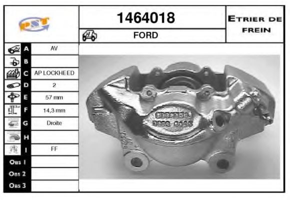 SNRA 1464018 Тормозной суппорт 