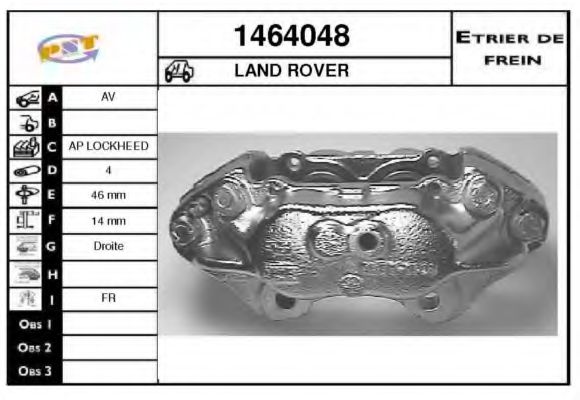 1464048 SNRA Тормозной суппорт 1464048 SNRA Тормозной суппорт
