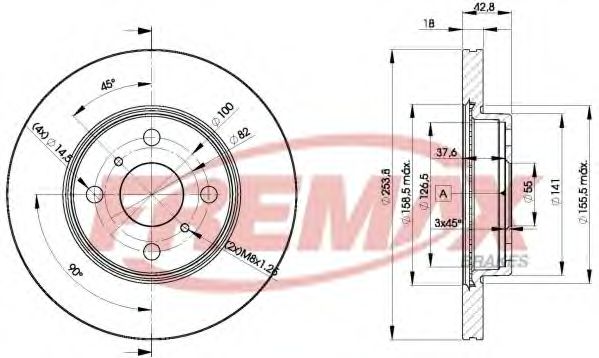 FREMAX BD1608 Тормозные диски для TOYOTA PASEO