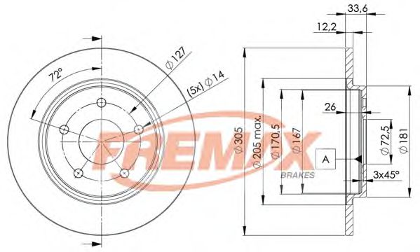 FREMAX BD5173 Тормозные диски FREMAX для FIAT