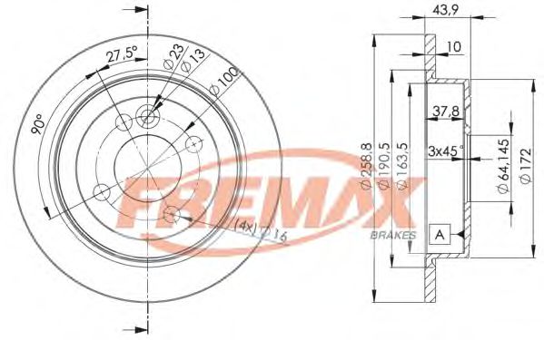 FREMAX BD8571 Тормозные диски для MINI