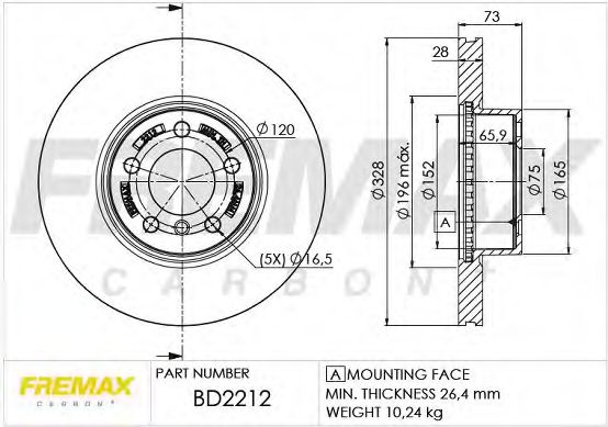 FREMAX BD2212 Тормозные диски FREMAX для BMW