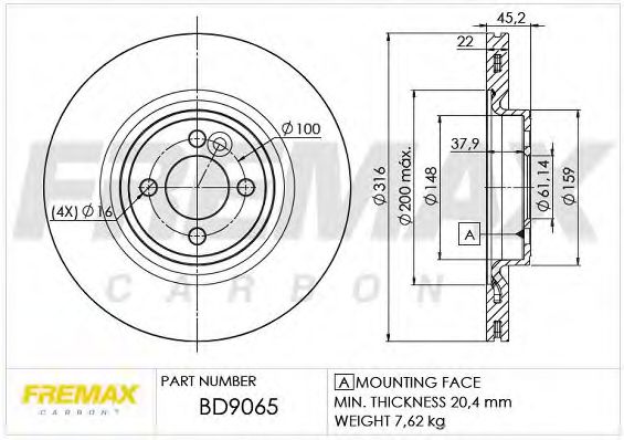 FREMAX BD9065 Тормозные диски для MINI