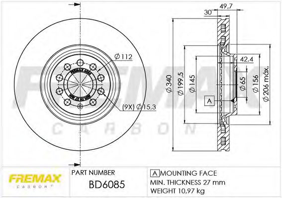 FREMAX BD6085 Тормозные диски FREMAX для SEAT