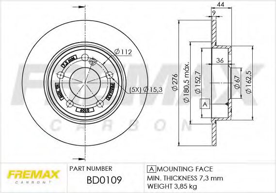 FREMAX BD0109 Тормозные диски для DACIA