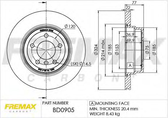 FREMAX BD0905 Тормозные диски FREMAX для BMW
