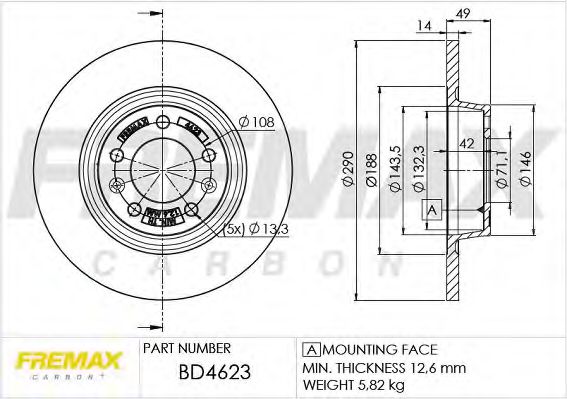 FREMAX BD4623 Тормозные диски FREMAX для FIAT