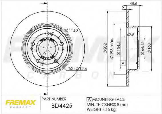 FREMAX BD4425 Тормозные диски FREMAX для HONDA