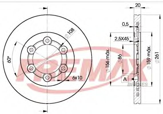 FREMAX BD0005 Тормозные диски FREMAX 