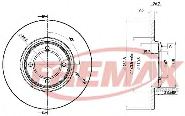 FREMAX BD0976 Тормозные диски FREMAX 