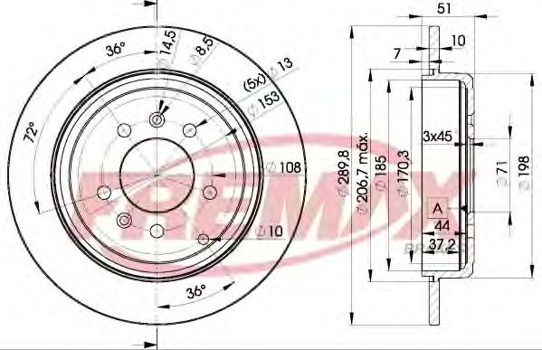 FREMAX BD4686 Тормозные диски FREMAX для PEUGEOT