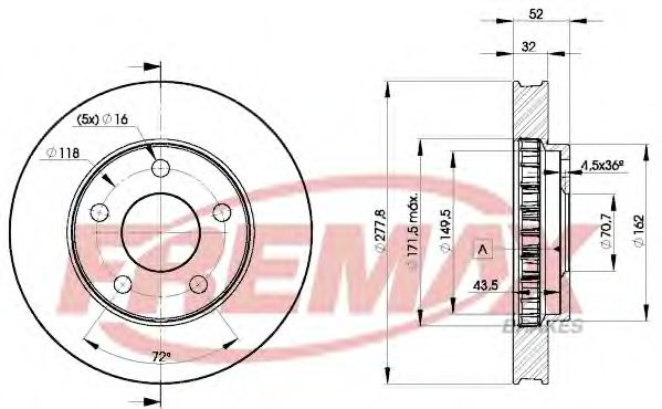 FREMAX BD9057 Тормозные диски для PONTIAC