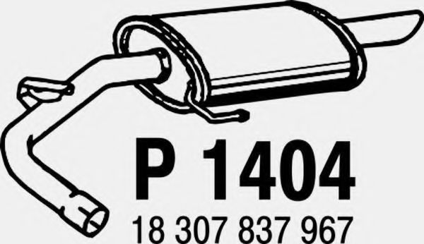 FENNO P1404 Глушитель выхлопных газов для BMW 1