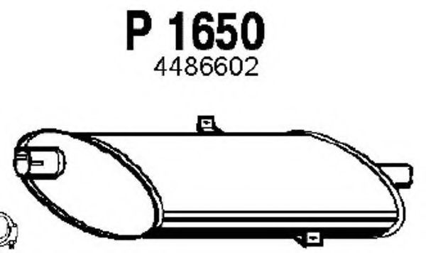 FENNO P1650 Глушитель выхлопных газов для CHRYSLER