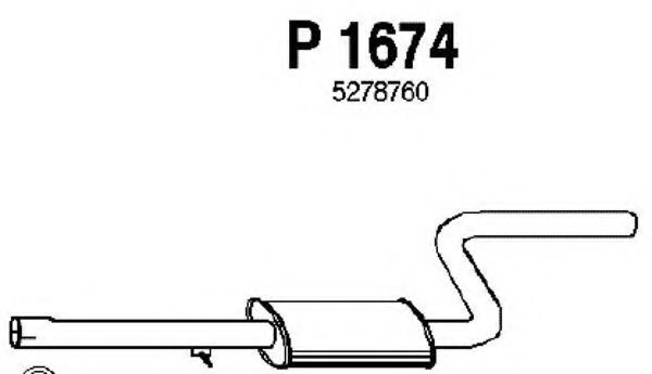 FENNO P1674 Глушитель выхлопных газов для DODGE
