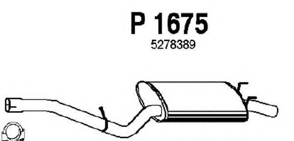 FENNO P1675 Глушитель выхлопных газов для DODGE