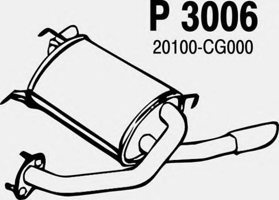 FENNO P3006 Глушитель выхлопных газов для INFINITI