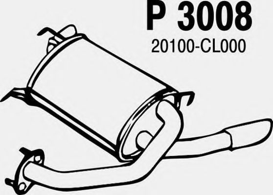 FENNO P3008 Глушитель выхлопных газов для INFINITI
