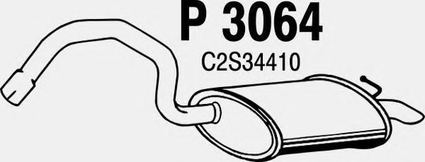 FENNO P3064 Глушитель выхлопных газов для JAGUAR