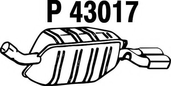 FENNO P43017 Глушитель выхлопных газов для OPEL CALIBRA