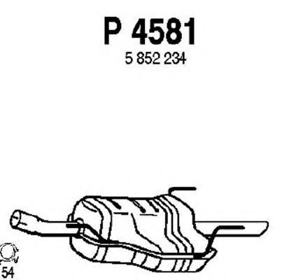 P4581 FENNO Глушитель выхлопных газов конечный P4581 FENNO Глушитель выхлопных газов конечный