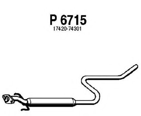P6715 FENNO Средний глушитель выхлопных газов P6715 FENNO Средний глушитель выхлопных газов