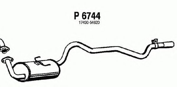 P6744 FENNO Глушитель выхлопных газов конечный P6744 FENNO Глушитель выхлопных газов конечный