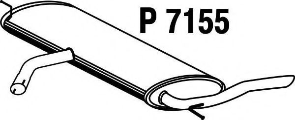 P7155 FENNO Глушитель выхлопных газов конечный P7155 FENNO Глушитель выхлопных газов конечный