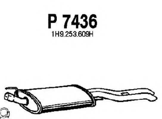 P7436 FENNO Глушитель выхлопных газов конечный P7436 FENNO Глушитель выхлопных газов конечный