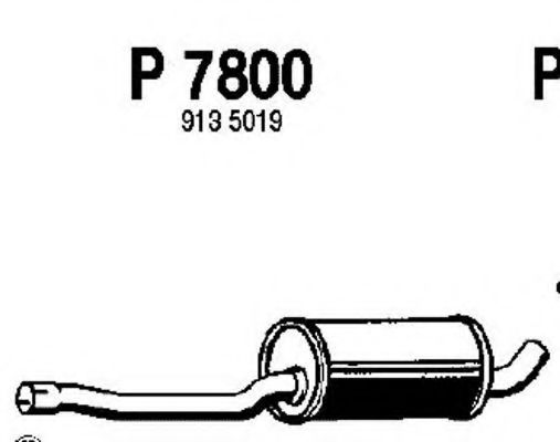 FENNO P7800 Глушитель выхлопных газов для VOLVO 940 2 (944)