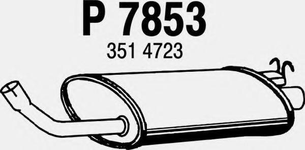P7853 FENNO Глушитель выхлопных газов конечный P7853 FENNO Глушитель выхлопных газов конечный