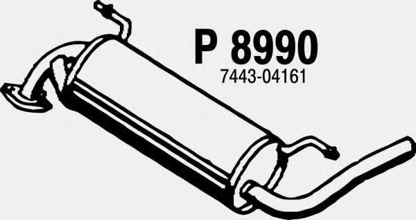 FENNO P8990 Глушитель выхлопных газов для SUBARU
