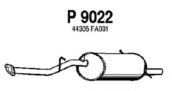 FENNO P9022 Глушитель выхлопных газов для SUBARU