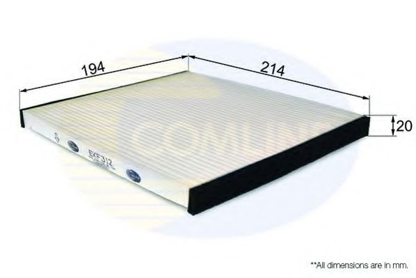 COMLINE EKF312 Фильтр салона для TOYOTA COROLLA
