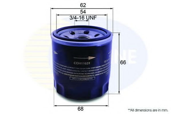 COMLINE CDH11631 Масляный фильтр для CHEVROLET