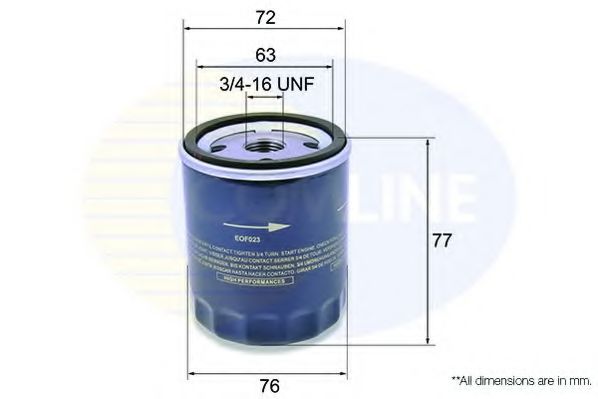 COMLINE EOF023 Масляный фильтр для SAAB
