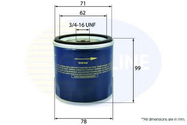 COMLINE EOF047 Масляный фильтр для AUDI A6 (4A, C4)