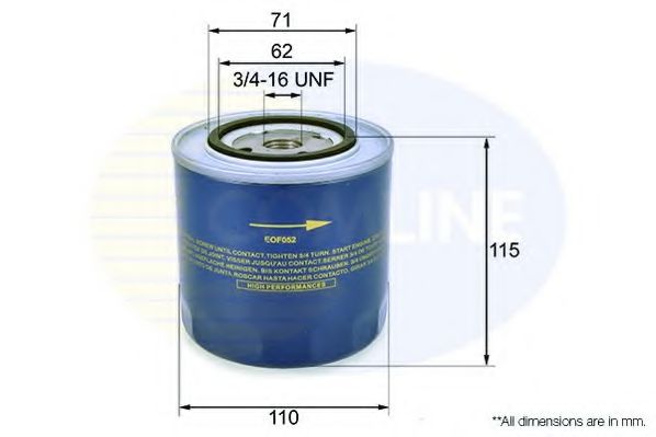 COMLINE EOF052 Масляный фильтр для VOLVO S70