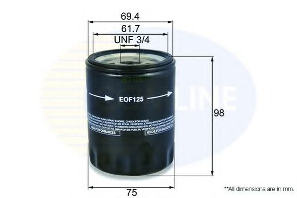 COMLINE EOF125 Масляный фильтр COMLINE для LAND ROVER