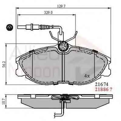 COMLINE ADB1340 Тормозные колодки COMLINE для PEUGEOT