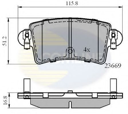 COMLINE CBP01036 Тормозные колодки для RENAULT MASTER 2 фургон (ED/HD/UD)