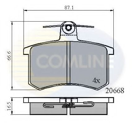COMLINE CBP0558 Тормозные колодки для AUDI V8