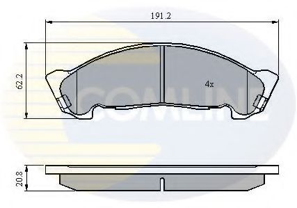 COMLINE CBP01175 Тормозные колодки для ISUZU N-SERIE