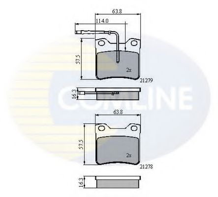 COMLINE CBP11060 Тормозные колодки для PEUGEOT