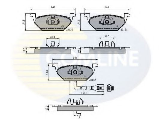 COMLINE CBP1851 Тормозные колодки для SEAT IBIZA 5 ST (6J8, 6P8)