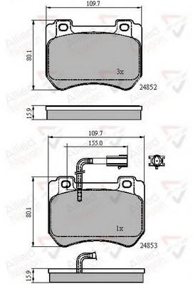 COMLINE ADB12102 Тормозные колодки COMLINE для ALFA ROMEO