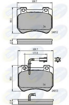 COMLINE CBP12102 Тормозные колодки для ALFA ROMEO BRERA