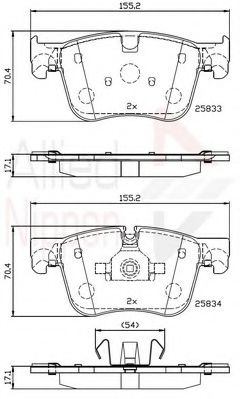 COMLINE ADB02236 Тормозные колодки COMLINE для PEUGEOT