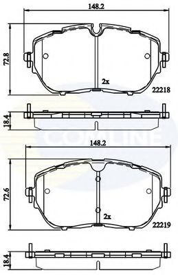 COMLINE CBP02260 Тормозные колодки COMLINE для PEUGEOT